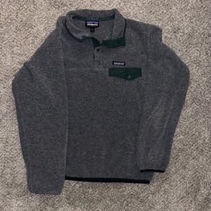 Patagonia Charcoal and Forest Synchilla Fleece Pullover